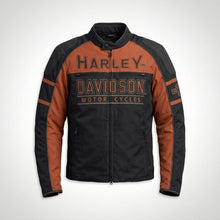 Laden Sie das Bild in den Galerie-Viewer, Herren Gastone Colorblocked Reitjacke – Motorradjacke im Harley-Stil
