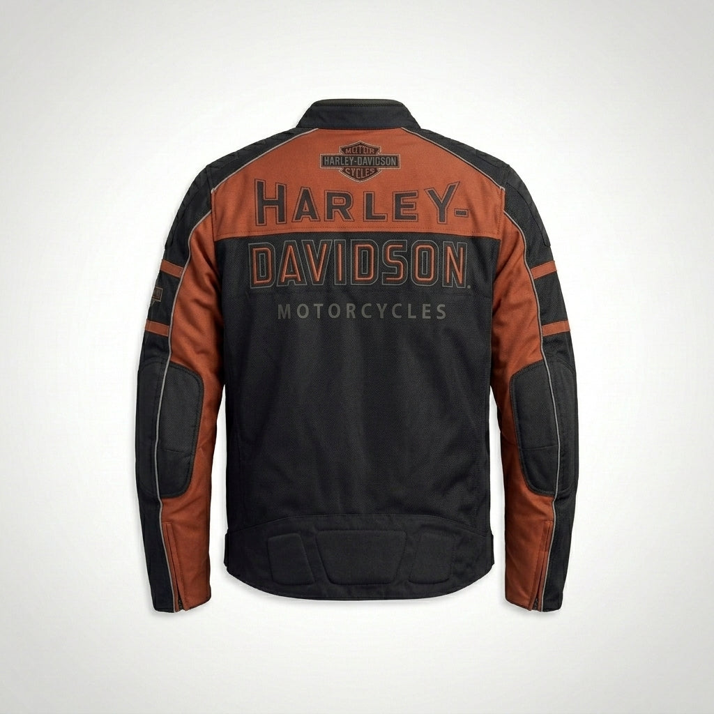 Herren Gastone Colorblocked Reitjacke – Motorradjacke im Harley-Stil