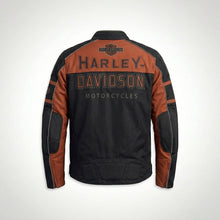 Laden Sie das Bild in den Galerie-Viewer, Herren Gastone Colorblocked Reitjacke – Motorradjacke im Harley-Stil
