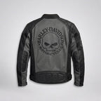 Herren Willie G Skull Mesh Motorradjacke – Atmungsaktive Motorradjacke im Harley-Stil