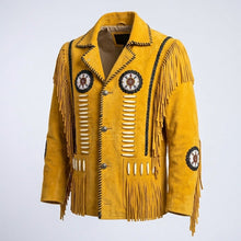 Load image into Gallery viewer, Men’s Suede Western Fringe Jacket – Vintage Cowboy jacket
