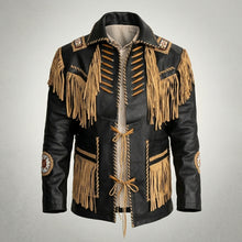 Laden Sie das Bild in den Galerie-Viewer, Men’s Black Cowhide Leather Vintage Jacket – Classic Biker Coat
