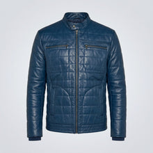 Laden Sie das Bild in den Galerie-Viewer, Men’s Classic Black Leather Jacket – Timeless Casual Biker Coat
