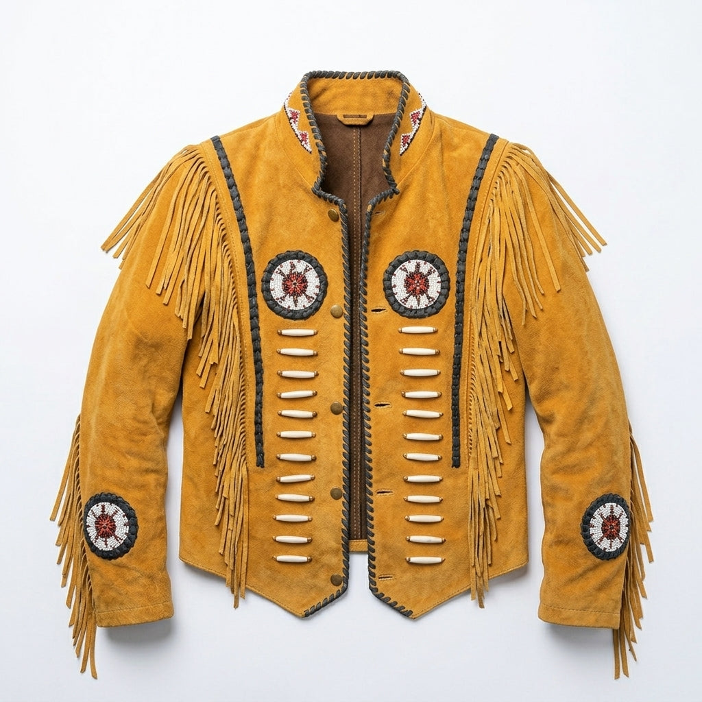 Authentic Western Leather Indian Carnival Jacket for Men