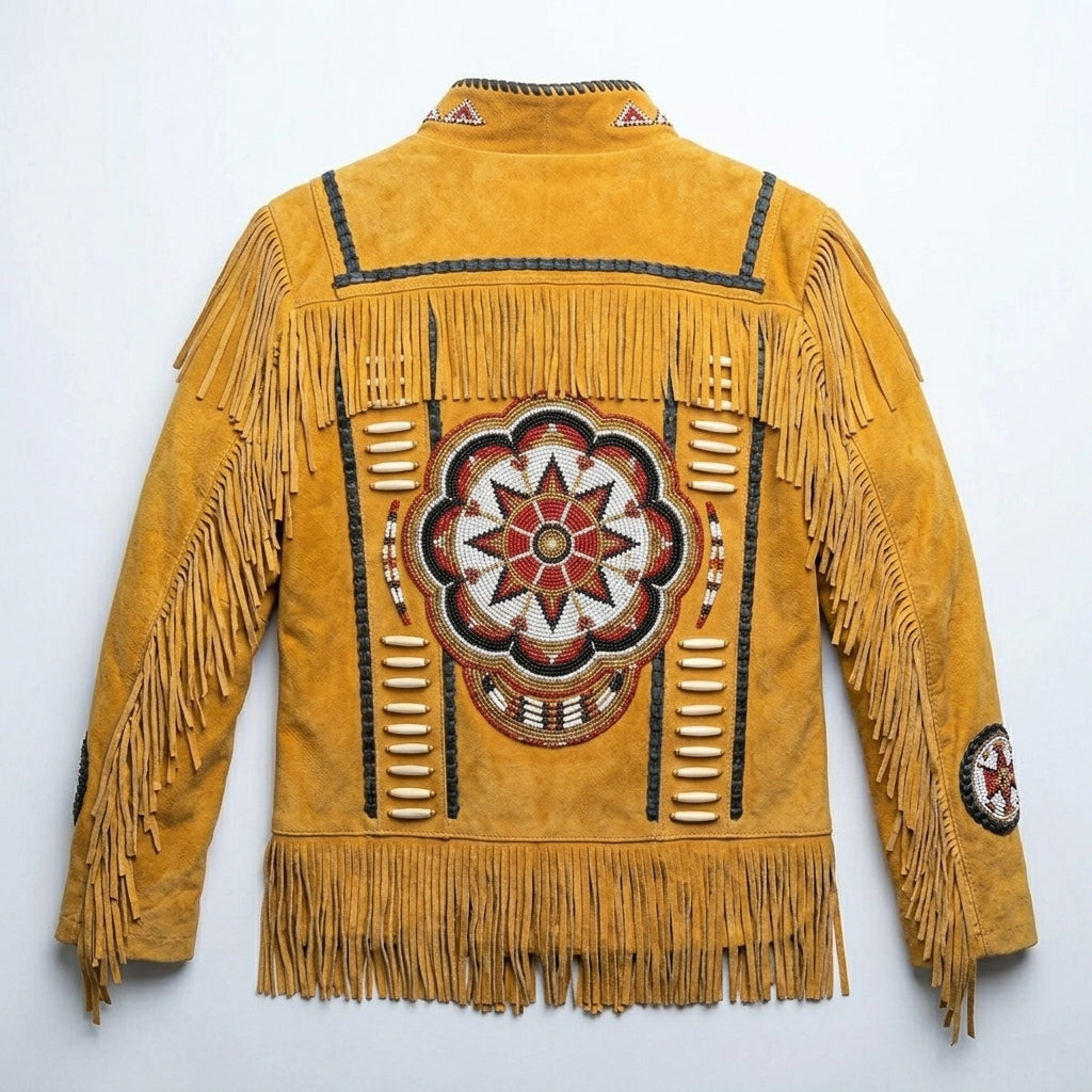 Authentic Western Leather Indian Carnival Jacket for Men