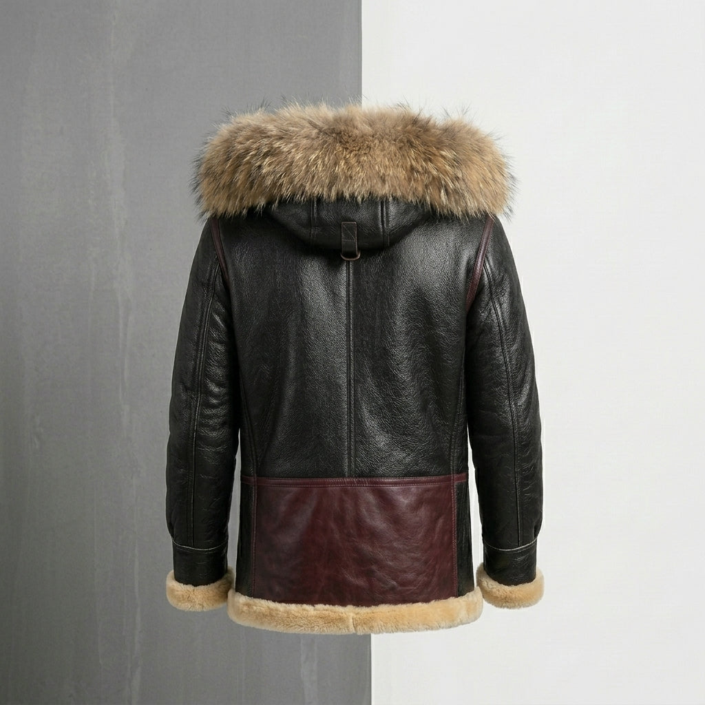Men’s B3 Shearling Bomber Jacket – B7 Sheepskin Military Fur Coat