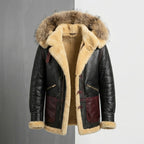 Men’s B3 Shearling Bomber Jacket – B7 Sheepskin Military Fur Coat