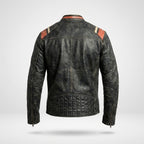 Men's Vintage Distressed Cafe Racer Leather Jacket