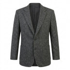 Men’s Gray Herringbone Wool Blazer – Classic Tailored Waverly Sport Coat