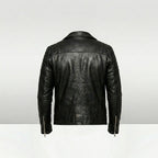 Men’s Genuine Lambskin Leather Blazer – Classic Slim Fit Tailored Jacket