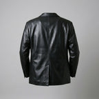 Men’s Premium Lambskin Leather Blazer – Classic Tailored Sport Coat