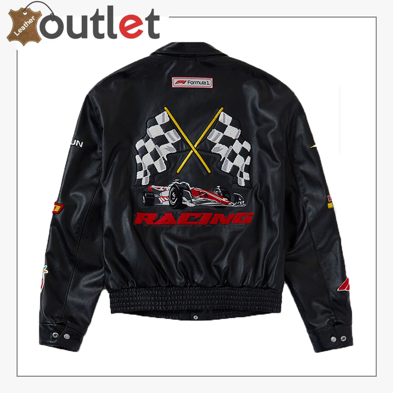 Jeff Hamilton Formel 1 Leder-Rennjacke