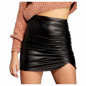 Leather Skirt for Women High Waist