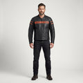 Brawler Leder Motorradjacke für Herren – Harley-Stil schwarze Bikerjacke