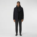 Men’s Dark Blue Wool Navy Peacoat – Classic Double Breasted Winter Coat