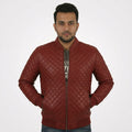 Men’s Shaker Leather Bomber Jacket – Shearling Collar Aviator Coat