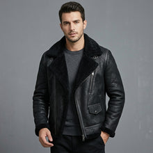 Load image into Gallery viewer, B3 Shearling Leather Jacket _ Men's Flying Jacket
