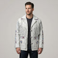Men’s Western Fringe Cowboy Leather Jacket – Vintage Rodeo Style Coat