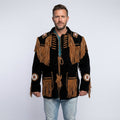 Authentic Western Leather Fringe & Beaded Jacket for Men
