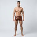 Men’s Brown Croc Embossed Leather Shorts – Premium Textured Luxury Shorts