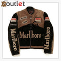 Marlboro Cafe Racer Leather Jacket for Men Leather Outlet