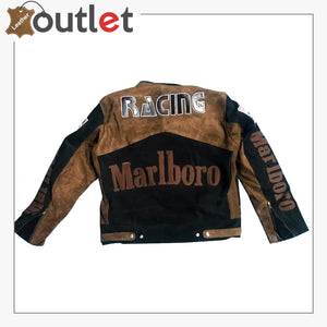Marlboro Cafe Racer Leather Jacket for Men Leather Outlet