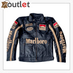 Marlboro Vintage Leather Racing Biker Leather Jacket Leather Outlet