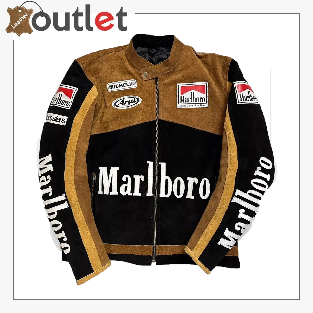 Racer Jacket Vintage Marlboro Racing Leather Jacket X-ception Mens
