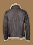 Heritage RAF Dark Brown Shearling Bomber Jacket