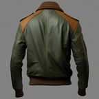Herren A2 Klassische Lederbomberjacke