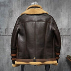 Men’s B3 Aviator Sheepskin Flight Fur Leather Jacket