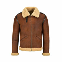 Load image into Gallery viewer, Men’s B3 Bomber Shearling Fur Jacket Leather Outlet
