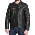 Men’s Black Rivet Biker Jacket