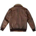 Herren Leder Bomberjacke in Schokobraun – Klassische Passform & Zeitloser Stil