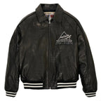 Men's Crocodile Embossed AVIREX ICON Leather Jacket Leather Outlet
