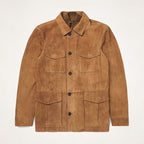 Men’s Custom Brown Suede Leather Field Jacket