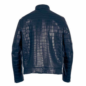 Men's Genuine Cowhide Crocodile Print Jacket Leather Outlet