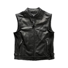 Load image into Gallery viewer, Men&#39;s Iconic Biker Black Leather Vest Leather Outlet
