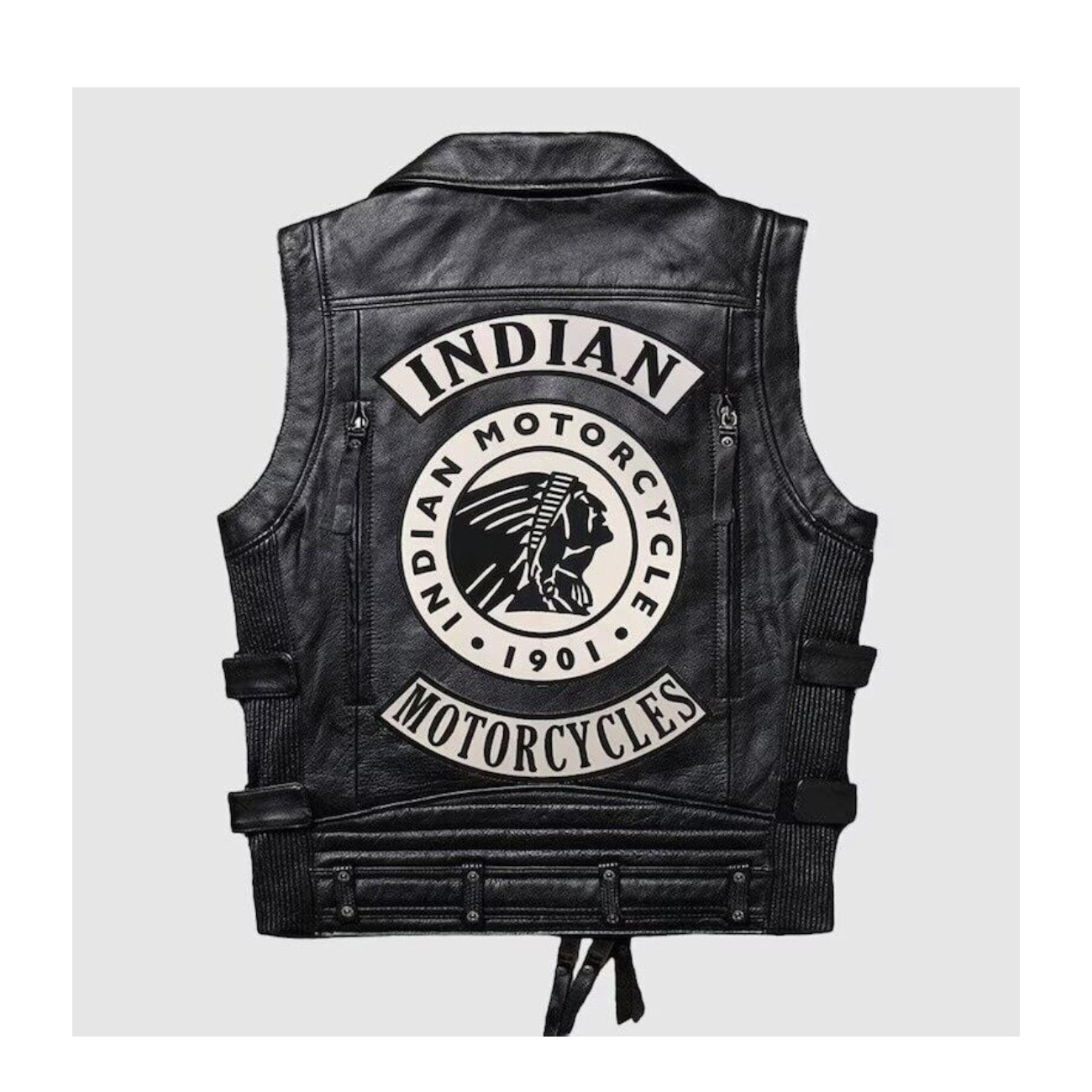 indian motorcycle leather dressing INDIAN crotch cooler with black chap leather overlay