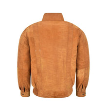 Load image into Gallery viewer, Men&#39;s Real Leather Jacket Bomber Tan Buff Classic Leather Outlet
