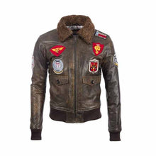 Load image into Gallery viewer, Men&#39;s Real Leather Pilot Flight Leather Jacket Leather Outlet
