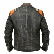 Load image into Gallery viewer, Men&#39;s Retro 3 Cafe Racer Biker Vintage jacket Leather Outlet
