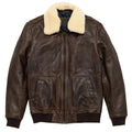Men’s Vintage A2 Brown Shearling Leather Bomber Jacket