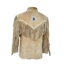 Load image into Gallery viewer, Men&#39;s Western American Native Suede Leather Jacket Leather Outlet
