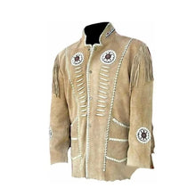 Load image into Gallery viewer, Men&#39;s Western American Native Suede Leather Jacket Leather Outlet
