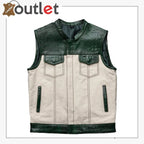 Mens Biker Leather Vest