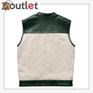 Mens Biker Leather Vest