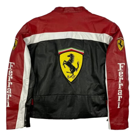 Mens Cowhide 90s Real Leather Motorcycle Jacket Leather Outlet
