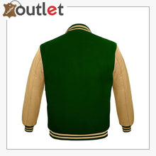 Load image into Gallery viewer, Mens Green Varsity Jacket
