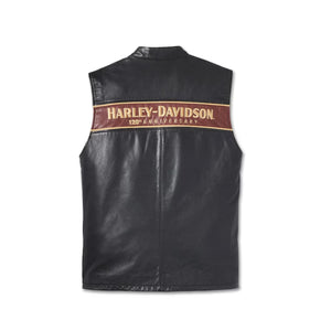 Mens Harley Davidson Black Leather Vest Leather Outlet